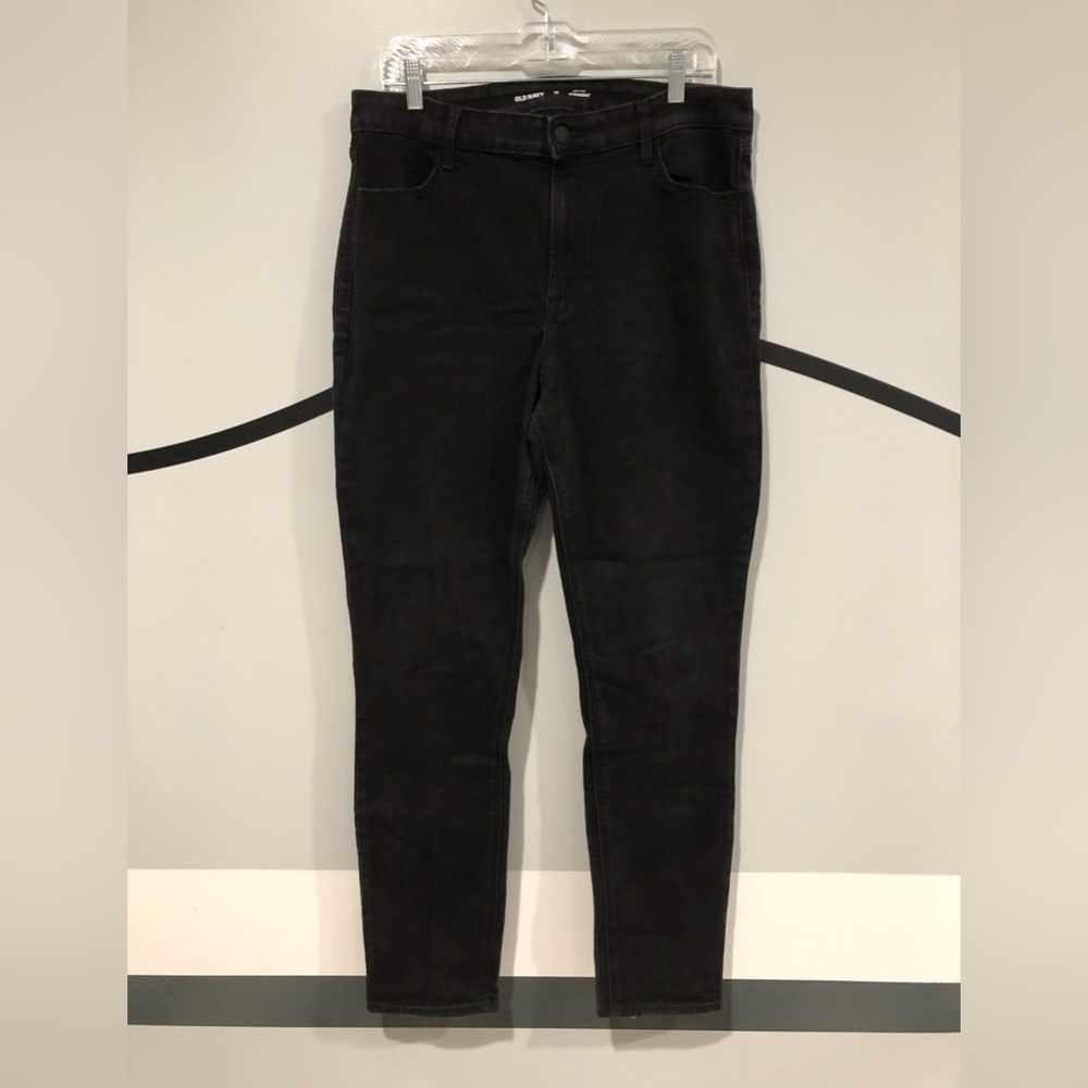14 Tall Black high rise straight Old Navy Jeans